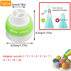 Stainless Steel Flower Shaped Frosting Nozzles for Cupcake and Cake Decorating (Coupler Adaptorss B)