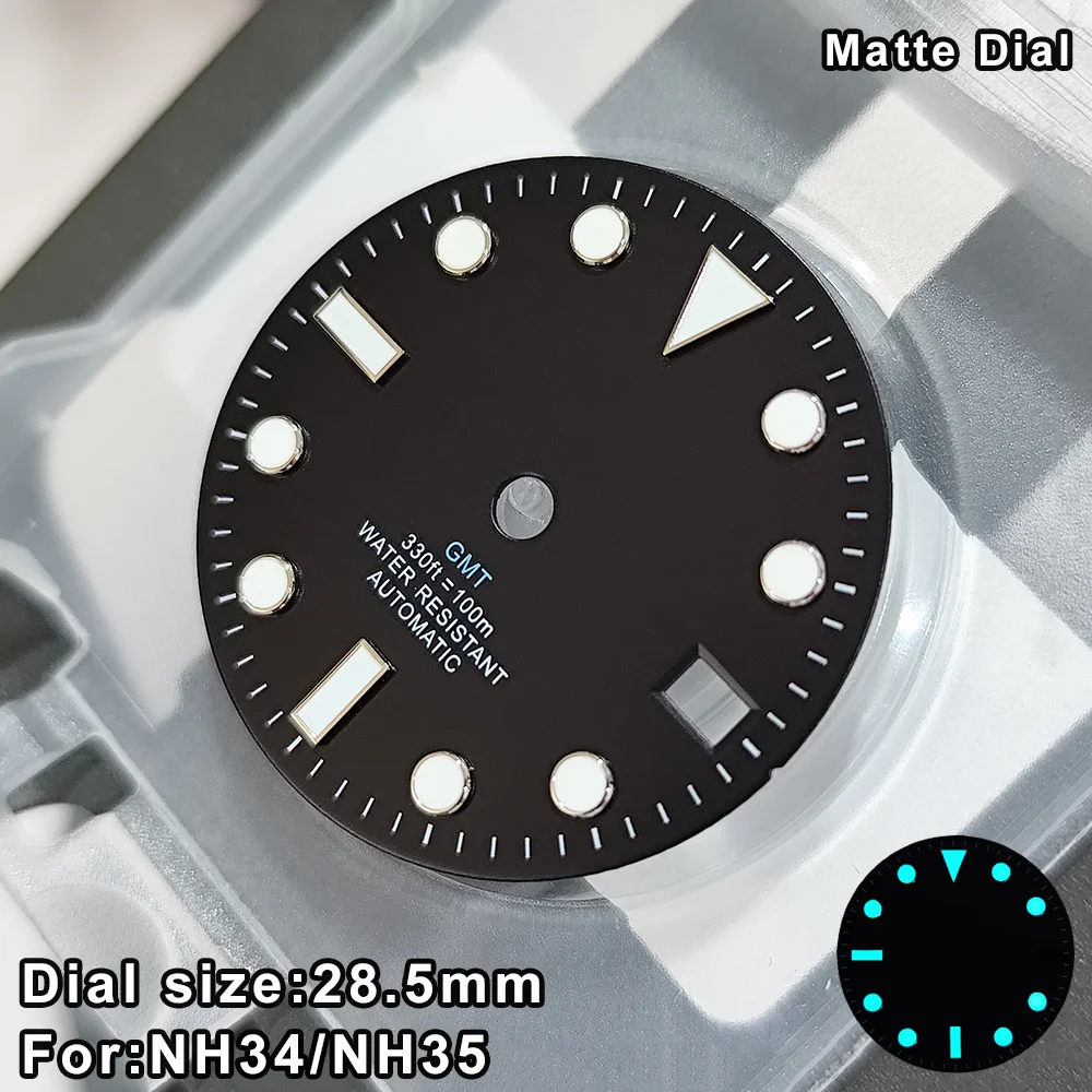 Blue Luminous Multi-Color Watch Dial Replacement - 28.5mm