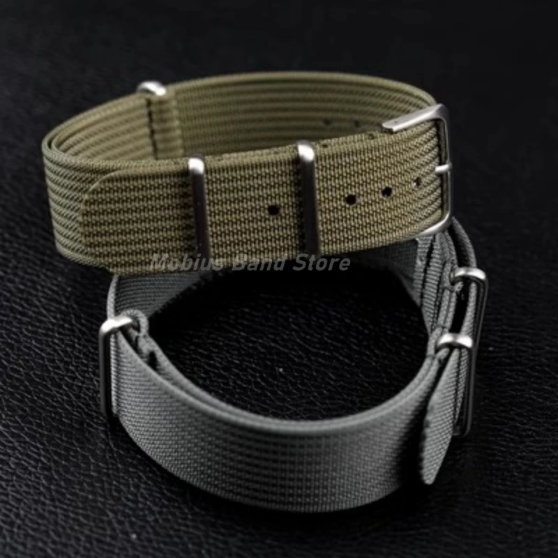 

20mm 22mm Nylon Canvas Watch band For Smartwatch Omega Moonswatch Nato Zulu Long Strap Premium green black bracelet Accessories