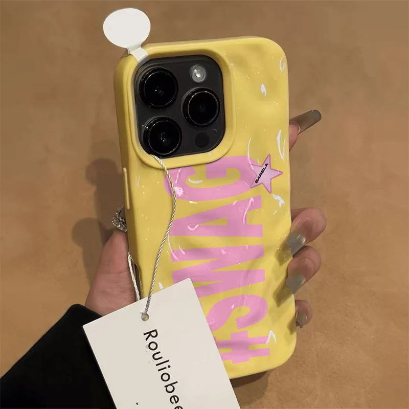 Swag Hip Hop Personalized Alphabet Phone Case For IPhone 16 15 11 Pro 13 12 14 17 Pro Max 16 Plus 17Air Wave Fashion Soft Cover