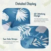 Waterproof Egg Chair Cushion Replacement Outdoor Hanging Egg Chair Cushion 47x35x7 Blue Leaf, Patio Swings 5