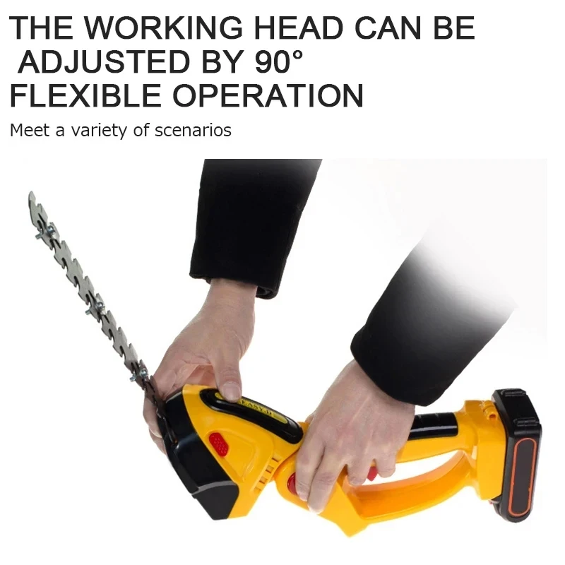 Handheld Cordless Electric Hedge Trimmer Garden Shrub Mower 2 in 1 Home Mower Gardening Tools 24V 2