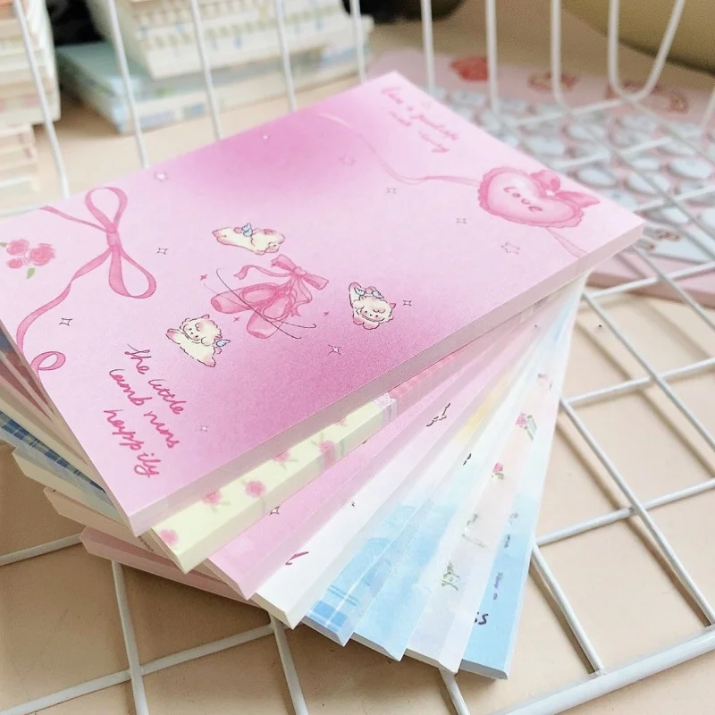 50Page/Book Pink Bow A7 Notepad，Tearable Pocket Notebook  Memo Pad Journal Decor Paper，Office School Supplies Stationery - 5