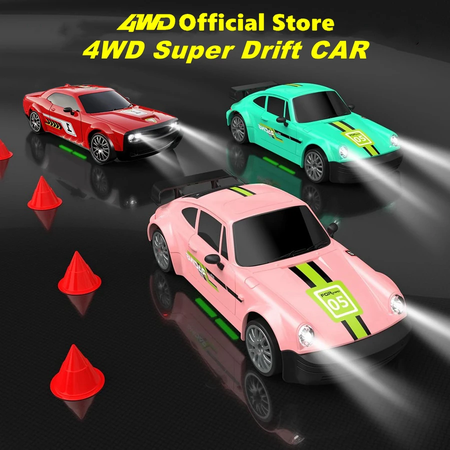 4WD Remote Control Drift RC Car High Speed RTR Radio Truck 4x4 Racing Off-road Vehicle Toy Gift for Children Kid Adult Boy Girl 6
