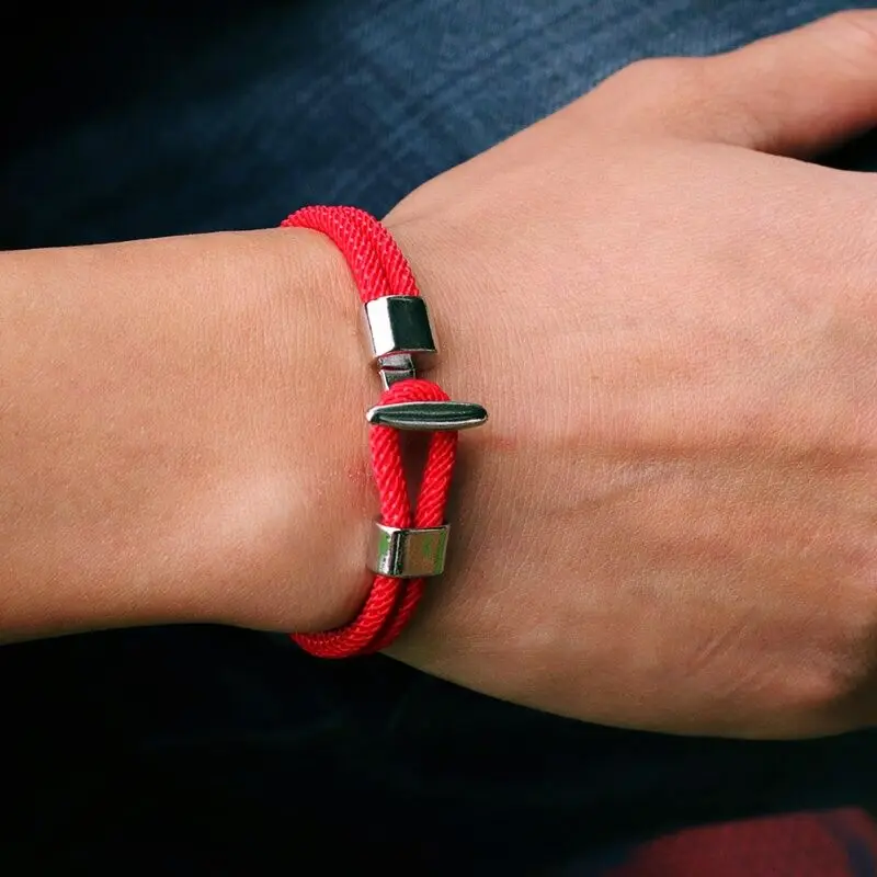 Viking Pirate Cord Bracelet for Men Outdoor Survival