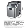 Commercial Electric Ice Maker Automatic Add Water Bullet Round Block Ice Cube Generator Machine 30/35KG/24H Milk Tea Coffee Shop 2