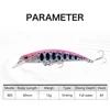 Minnow Wobbler RYUKI 80S Sinking Trolling Swimbait 8cm 12g Rozantea Fishing Lure Jerkbait Artificial Bait Culter Alburnus Bass 5