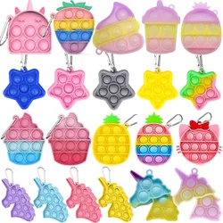 Mini porte clés sensoriel, Anti Stress, Anti anxiété, fossette Simple, pour enfants et adultes 