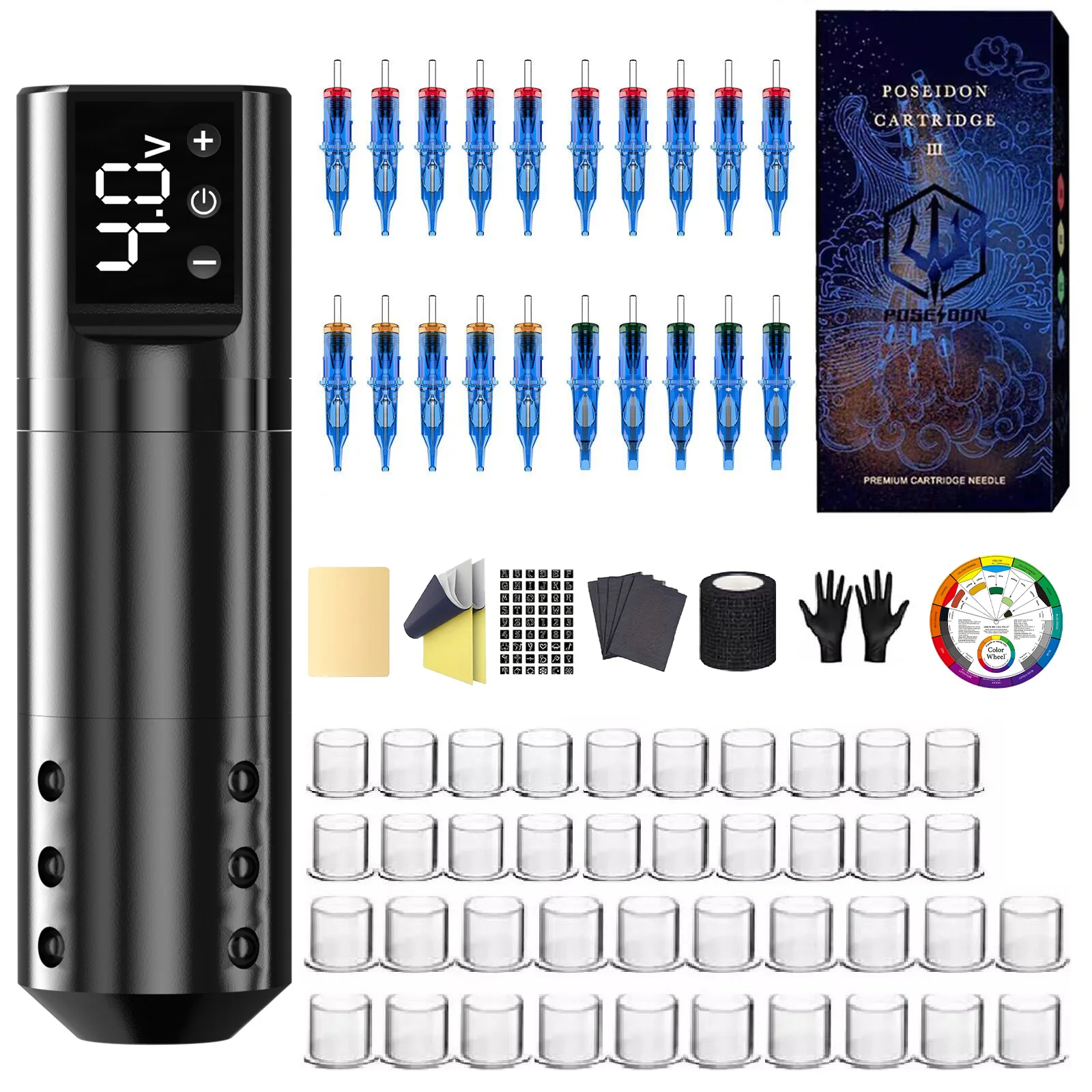 POSEIDON Tattoo Kit Lightweight Tattoo Pen Kit For Permanent Makeup Machine Wireless Gun tattoo supplies tattoo kit