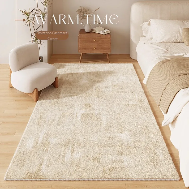 Beige Living Room Carpet Modern Simple Art Pattern Wave Bedroom Runner Rug Light Luxury High-end Sofa Coffee Table Mats 러그 Ковер