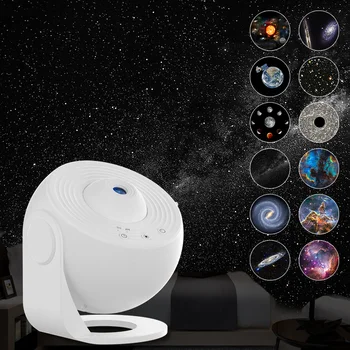 Galaxy Projector Night Light Star Planetarium Projector Adults 360° Rotate Gaming Room, Home Theater, Ceiling, Room Decor (White 1