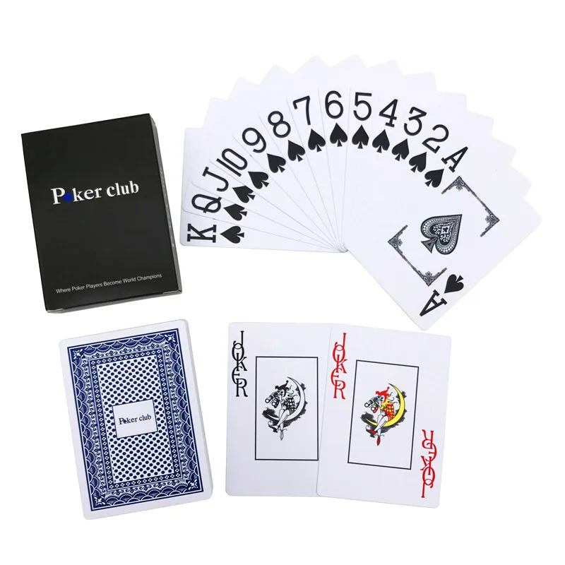 Baccarat Texas Hold'em Plastic Playing Cards Waterproof Smooth Poker Set Club Card Board Bridge Games 63*88mm 2Sets/Lot, playing cards,plastic playing cards,poker set