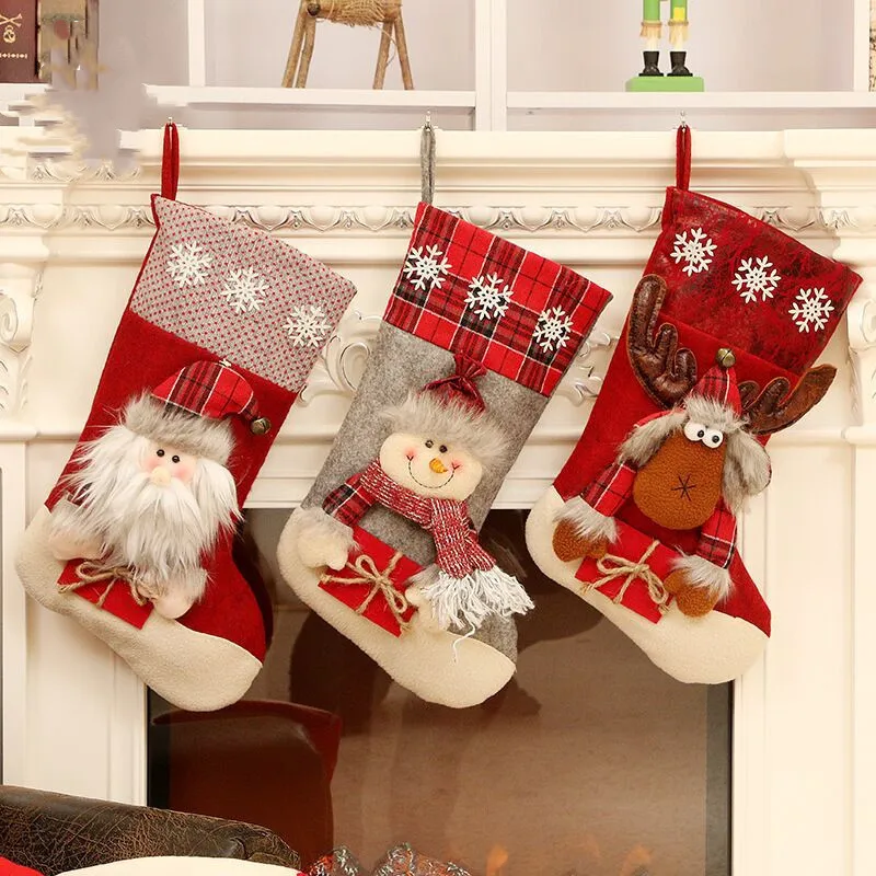 

New Year 1pc 2023 Christmas Stocking Sugar Gifts Xmas DIY Noel Christmas Decorations for Home Ornaments Navidad Decor Garland