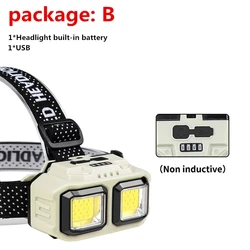 High-Performance USB Rechargeable Waterproof Headlamp for Outdoor Activities (025TD-816)