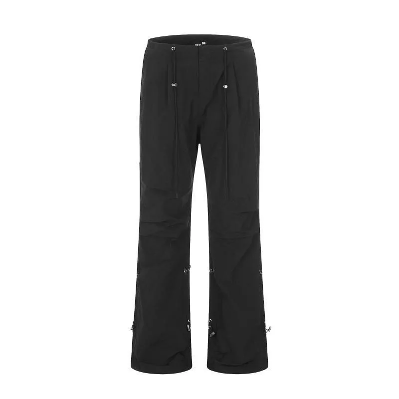 Deeptown Y2k Streetwear Cargo Parachute Pants Women Vintage Oversize Pleated Pants Joggers Gyaru Hippie Harajuku Korean Trousers