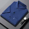 New Men's Business Casual Short Sleeved Printed Shirt with Wrinkle Resistance No Ironing Comfortable All Season Versatile Top 2