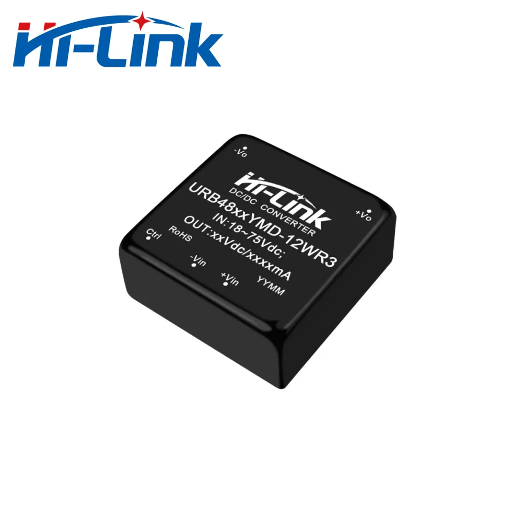 Hilink DC to DC transformer 48V to 5V 12V 12W power supply module URB4805YMD-12WR3 URB4812YMD-12WR3 isolation