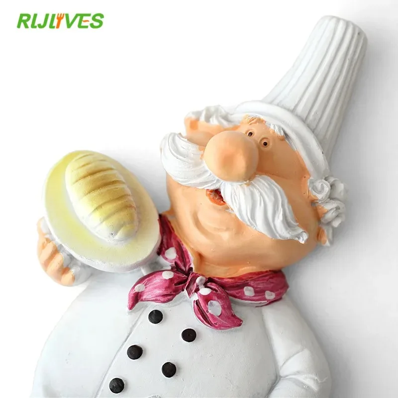 Kitchen Hook Cartoon Cook Chef Outlet Plug Holder Cord Storage Rack Decorative Wall Shelf Key Holder Shelves