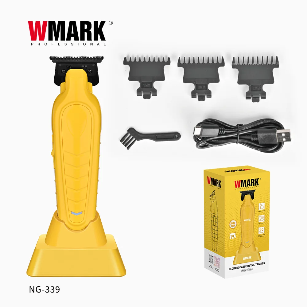 2024 New WMARK NG-339 Engraving Scissors Hot Sell Hair Clippers Charging Base Hair Trimmer for Men 2