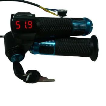 1 paio 12-84V Manopole per manubrio E-bike Display digitale Controllo velocità Acceleratore per triciclo scooter bici elettrica