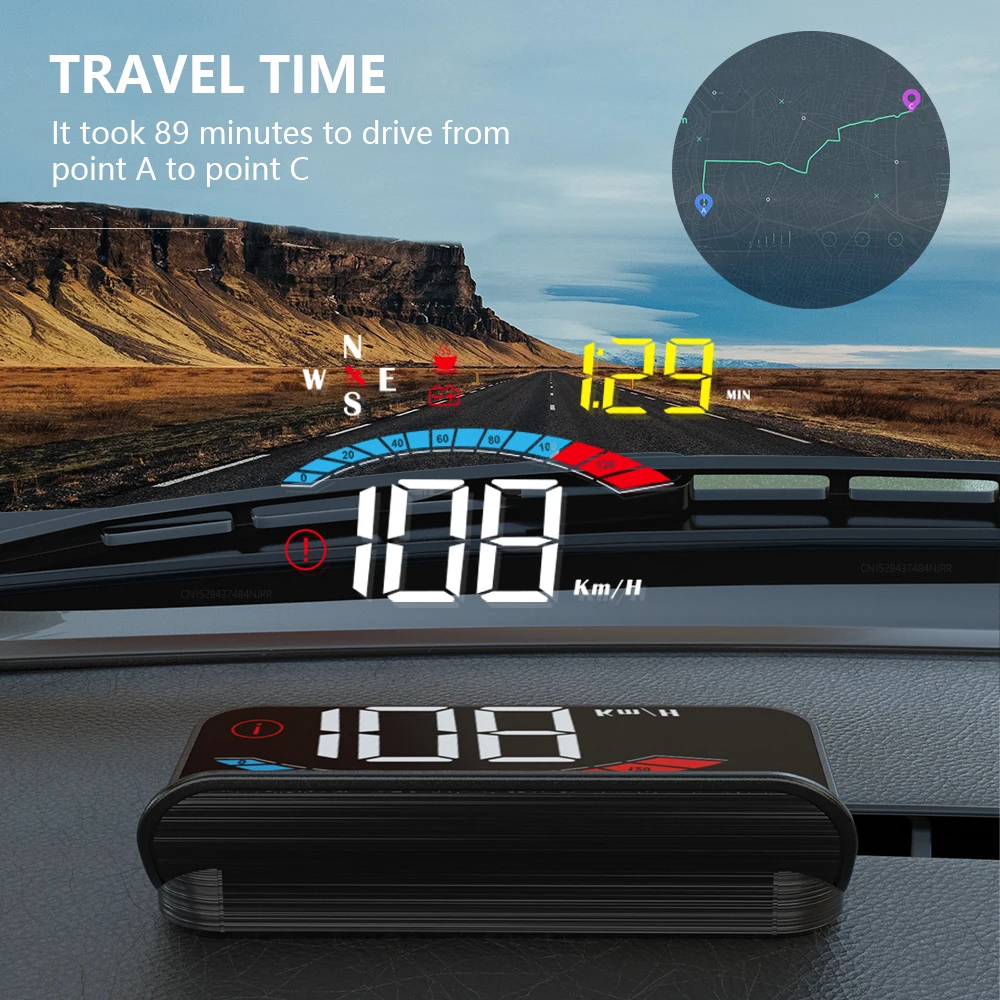WYOBD M16 HUD GPS  ÷  ӵ,   , ̵ Ÿ ,   