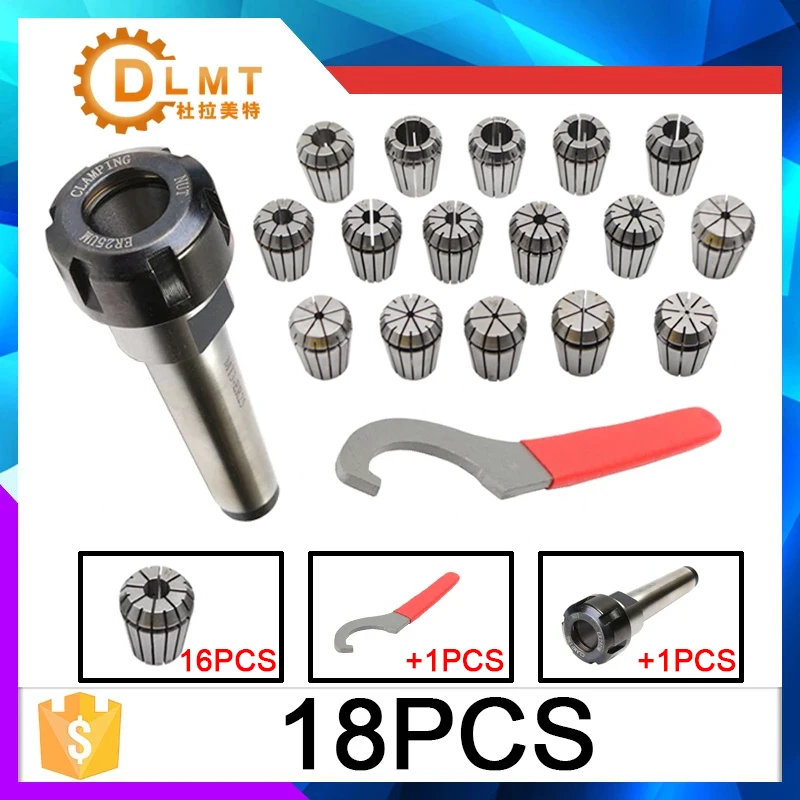 Spring Collet Tool Holder Collet Chuck Lathe Tool Holder Spring Collet Chuck ER25 Spring Clamps 9PCS MTA/MT4 MT3 MT2 ER25 M12 1PCS Wrench 1PCS Collet Chuck Morse Holder Cone For CNC Milling Lathe tool