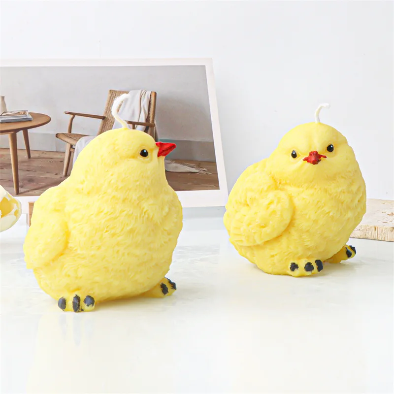 Cute Chicken Candle Silicone Mold DIY Gypsum Candle Making Soap Resin Plaster Mould Cake Chocolate Baking Molds Craft Decor Gift