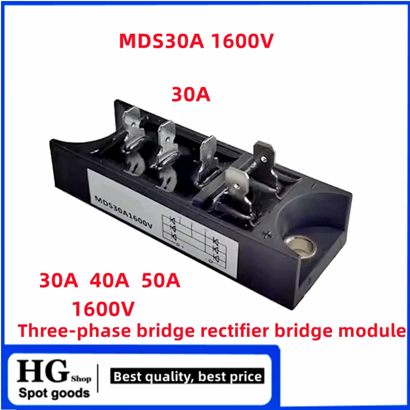 MDS30-16 MDS40A-16 MDS50-16 Dreiphasen-Gleich richter modul 30a AC/DC-Modul 40a 50a 1600V 3-Phasen-Diodenbrückengleichrichter – Detail 1