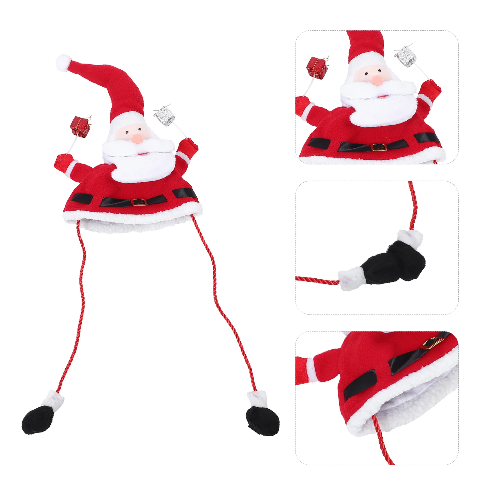 

Reusable Santa Claus Hat Xmas Ornaments Christmas Favors Non-woven Fabric Warm Hats