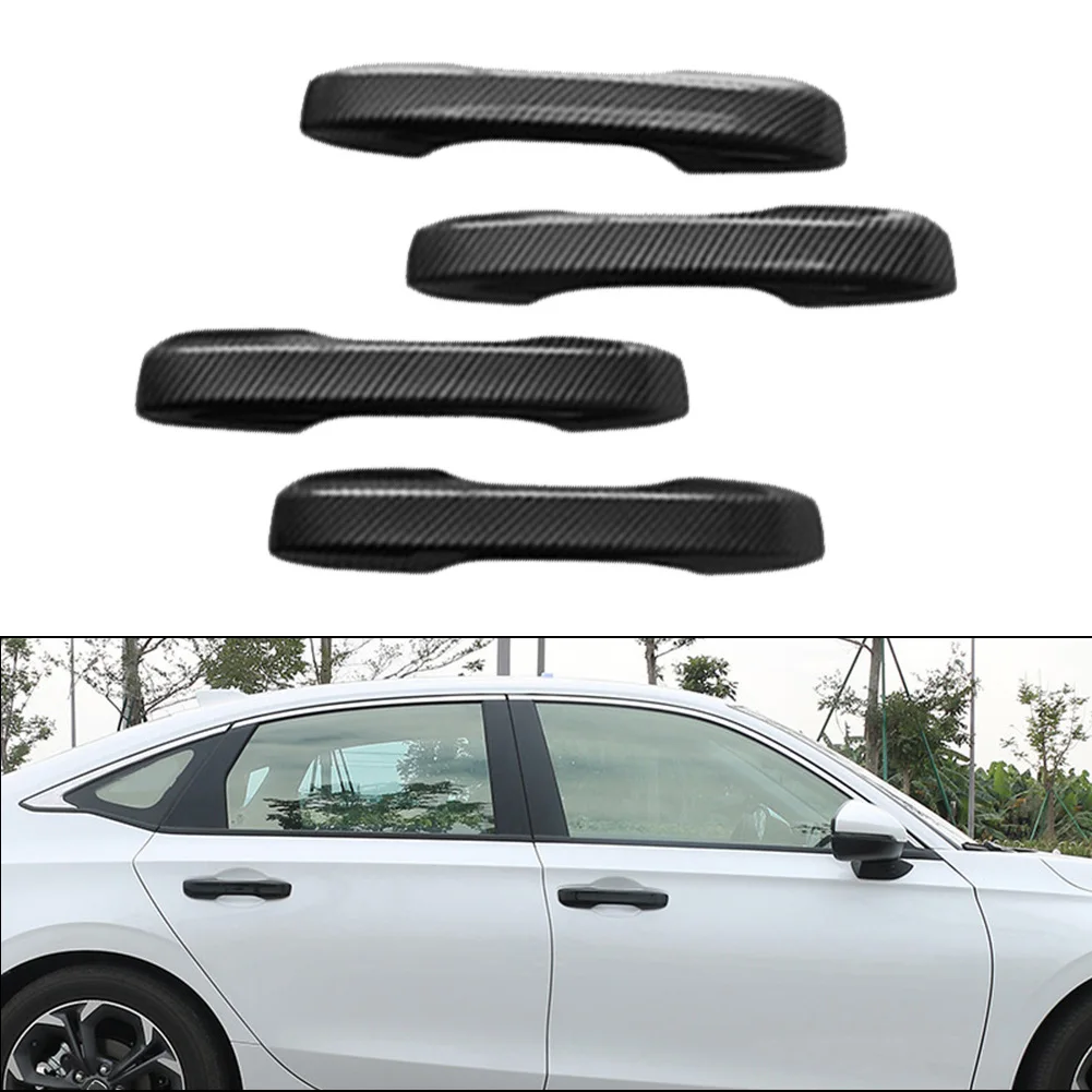 

Car Accessories Door Handles Cover Car For Accord 2023 ABS Plastic Black Carbon Fiber Style For Accord 2023 For Honda 4 Pieces