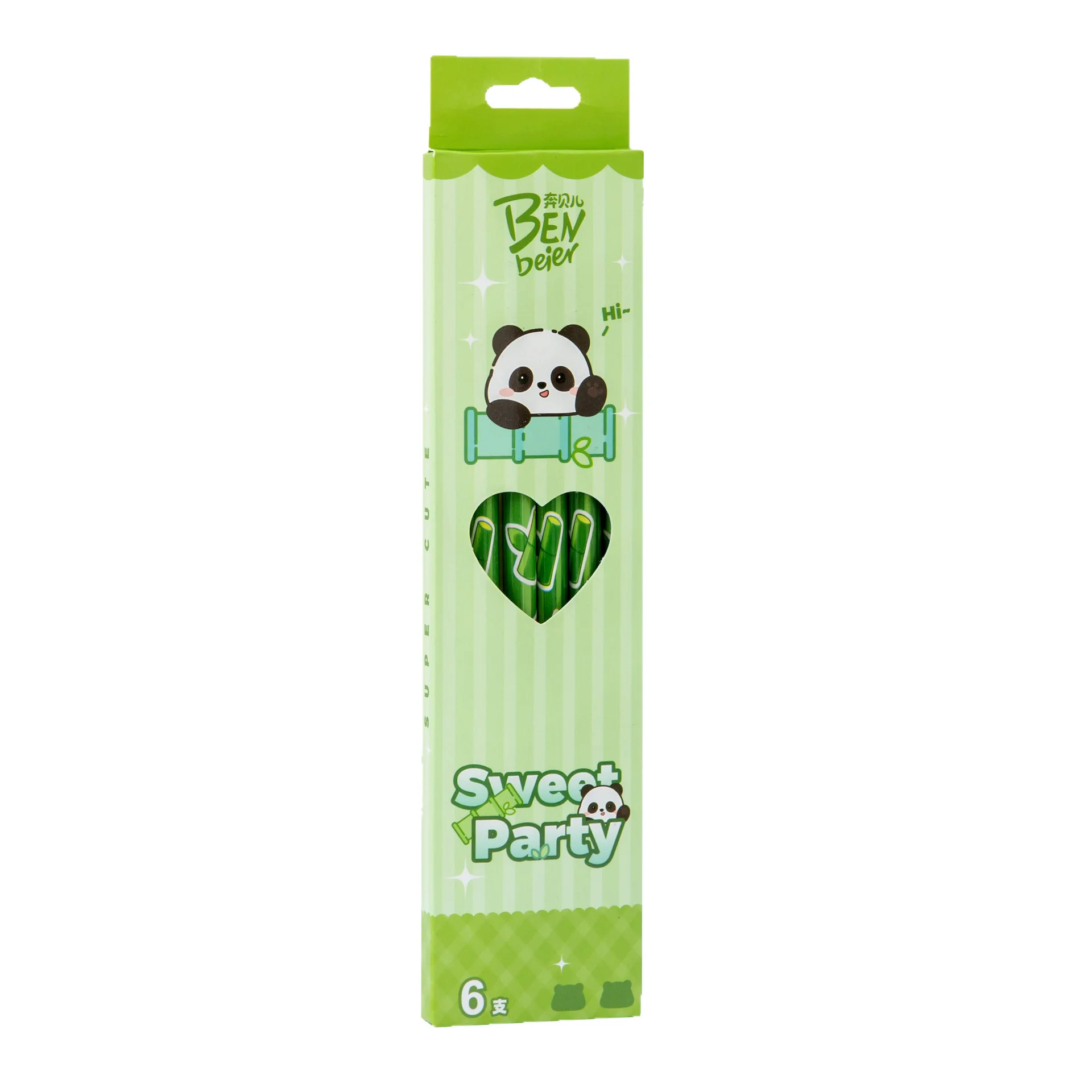 12 pezzi (2 set) Matite di piombo in legno Panda Premi per la scuola primaria Scuola materna per bambini Cancelleria per scrittura Matita HB simpatico cartone animato - immagine 5