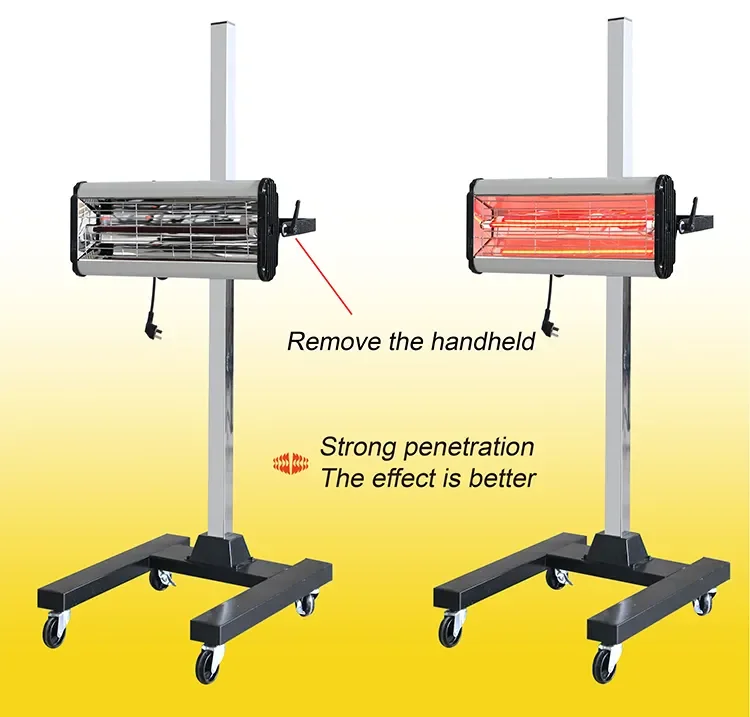 FUNISI Portability Automotive Repair Paint Drying 1200W Quartz Shortwave Halogen Infrared Lamp