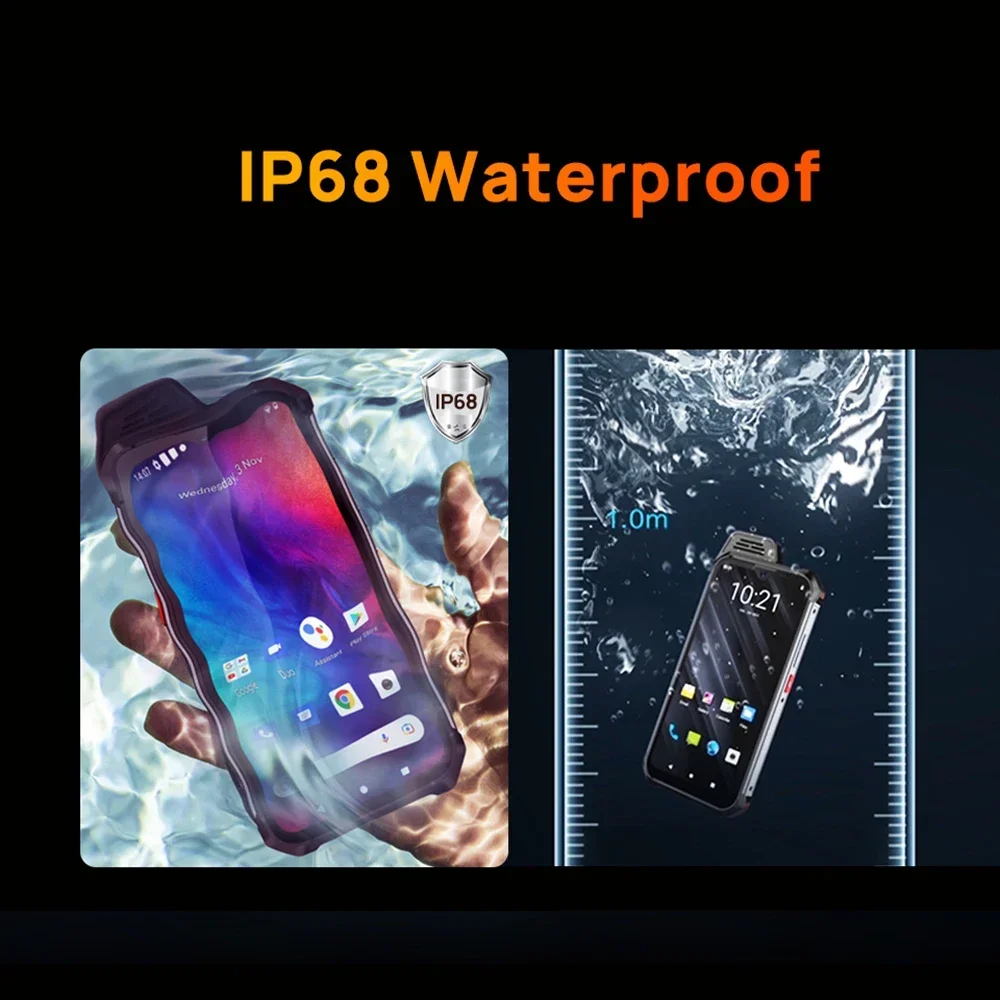 UNIWA W888 IP68 Waterproof 4G Smartphone Walkie Talkie 6.3 Inch FHD/HD 4GB+64GB Mobile Phones 5000mAh Andriod 11 NFC ATEX phone