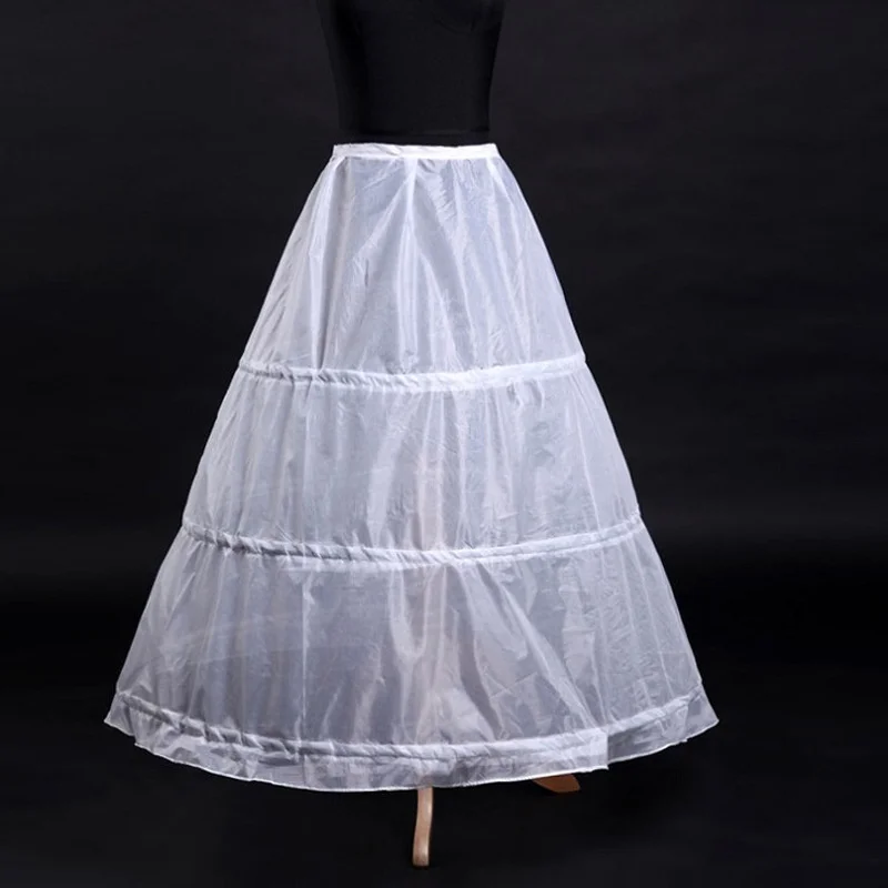 Petticoat Skirt Petticoat Underskirt Wedding Underskirt Wedding Petticoat Bride's wedding dress skirt with three steel rims thickened and encrypted fabric Pengpeng fishbone petticoat A word daily cospla