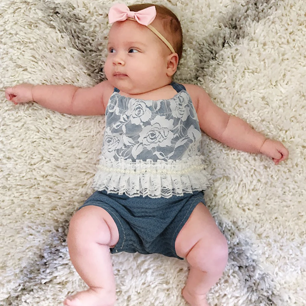 

Newborn Photography Props Baby Lace Romper Outfit Headband Photography Props Baby Girl Kids Bow Clothing Solid Color Costume