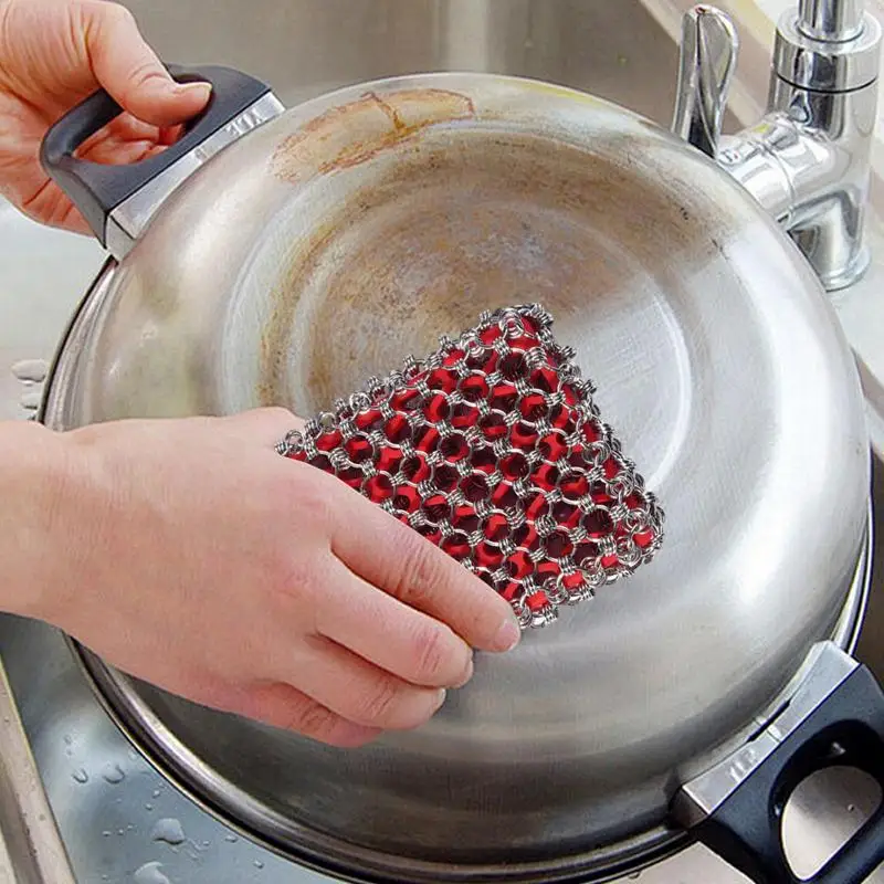 Stainless Steel Cast Iron Pan Scrubber Tool