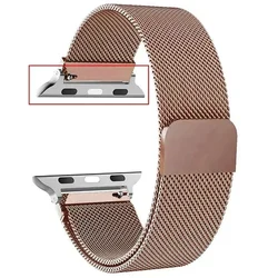 Premium Milanese Loop Metal Wristband Bracelet - 42 44 45 46 49mm (Rose Gold)