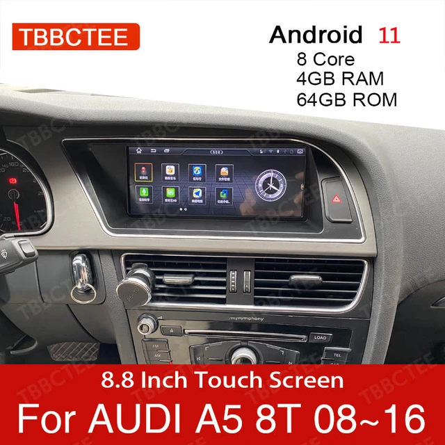 Changer Autoradio Audi A5 B8 8T MIMI Sportback Compatible GPS Android  Carplay Bluetooth Tactile 