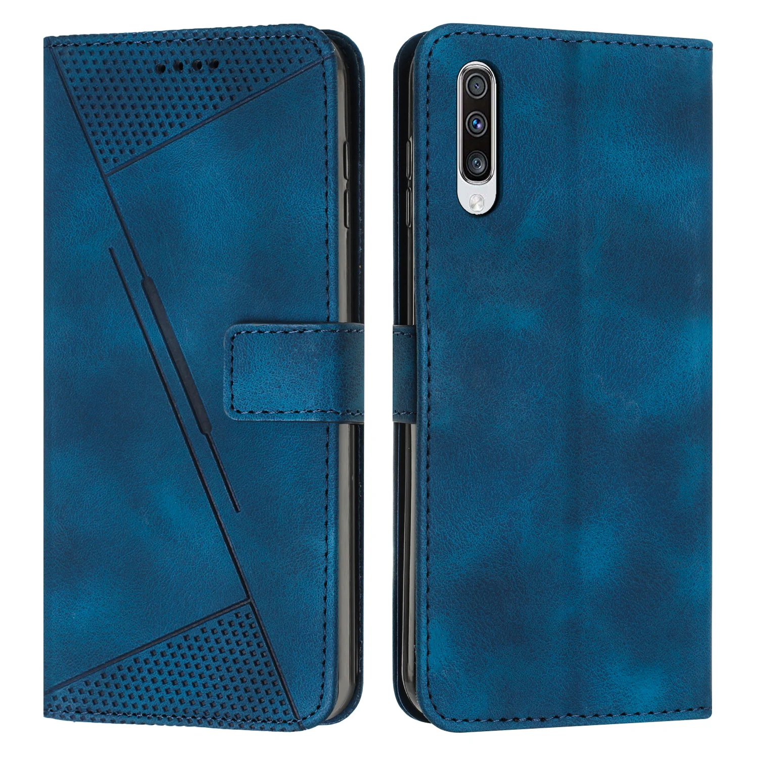Premium Solid Color Leather Wallet Flip Case with Magnetic Closure