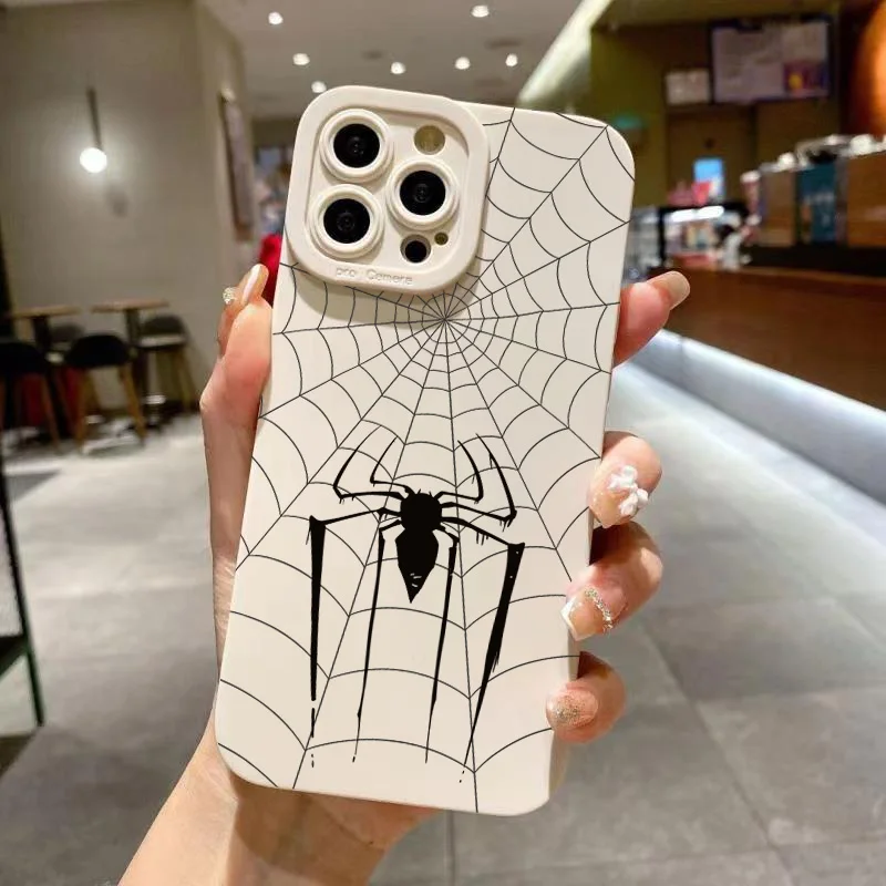 Shockproof Candy Soft Bumper Cover with Spider Web Design