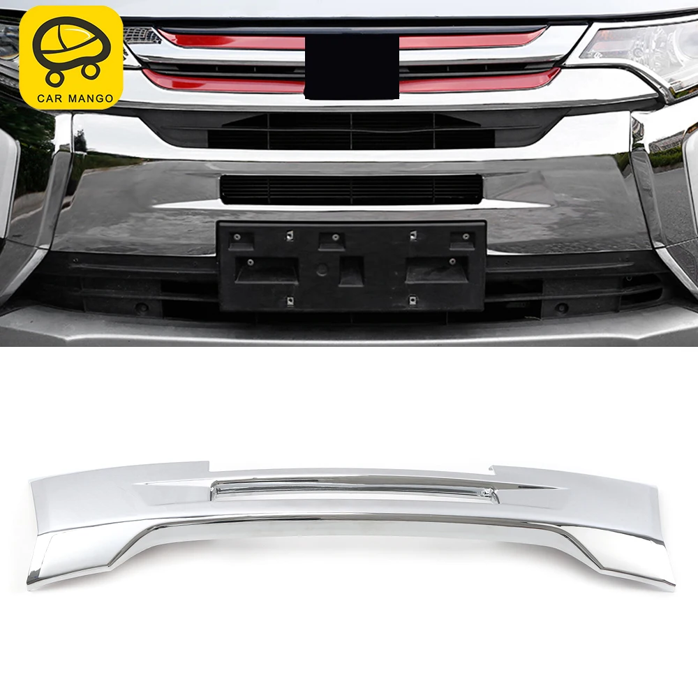 

Автомобильные аксессуары CarManGo для Mitsubishi Outlander 2015-2021, передняя решетка радиатора, накладка на крышку, наклейка, рамка, Внешнее украшение