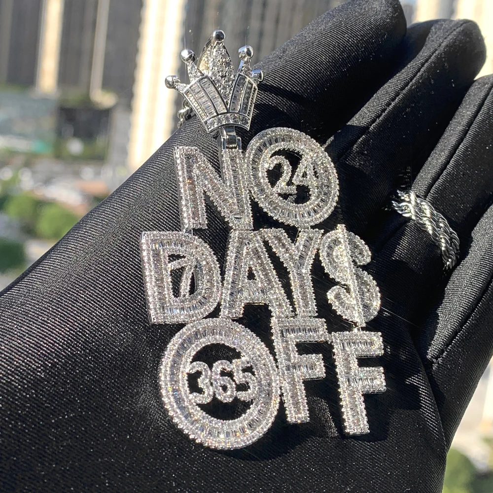 

Мужское ожерелье с подвеской в виде буквы «No Days Off»