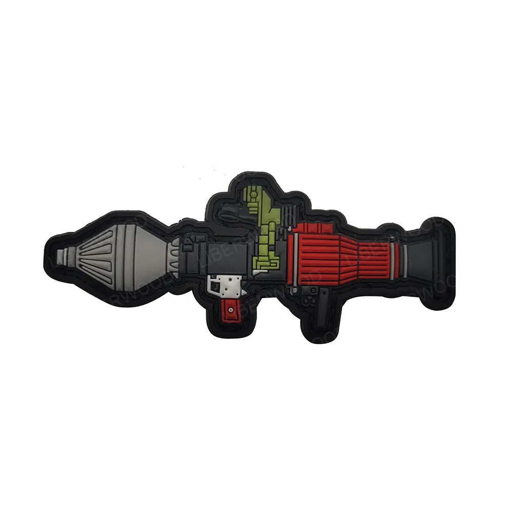 thumbnail image 1 of Parche de goma de PVC 3D para pistolas, rifles, armas AK47, balas, Airsoft, gancho, cierre, insignia, combate, para mochilas, chaquetas, ropa y bolsos, 1 of 5