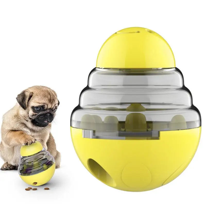Interactive IQ Puzzle Ball Food Dispenser Automatic Training Toy for Pets Sustainable Rubber Dog Feeder Funny Style