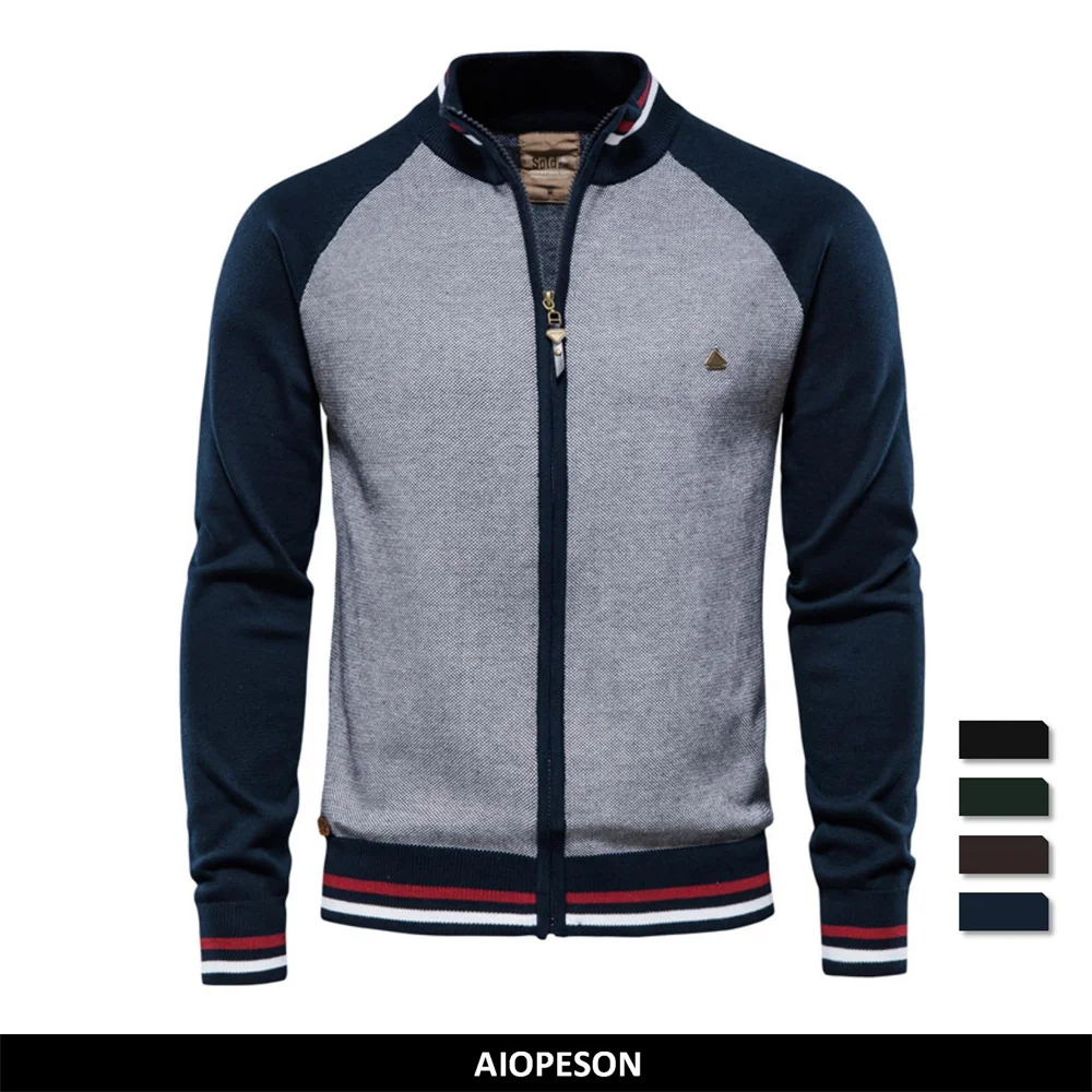Cotton Cardigan Men Streetwear Casual Winter