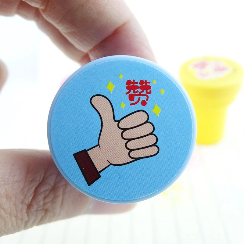 10Pcs/bag Children Award Praises Emoticons Seal Fun Teacher Comments Encourage Stamp DIY Scrapbooking Seal Funny Kids Toy Gift