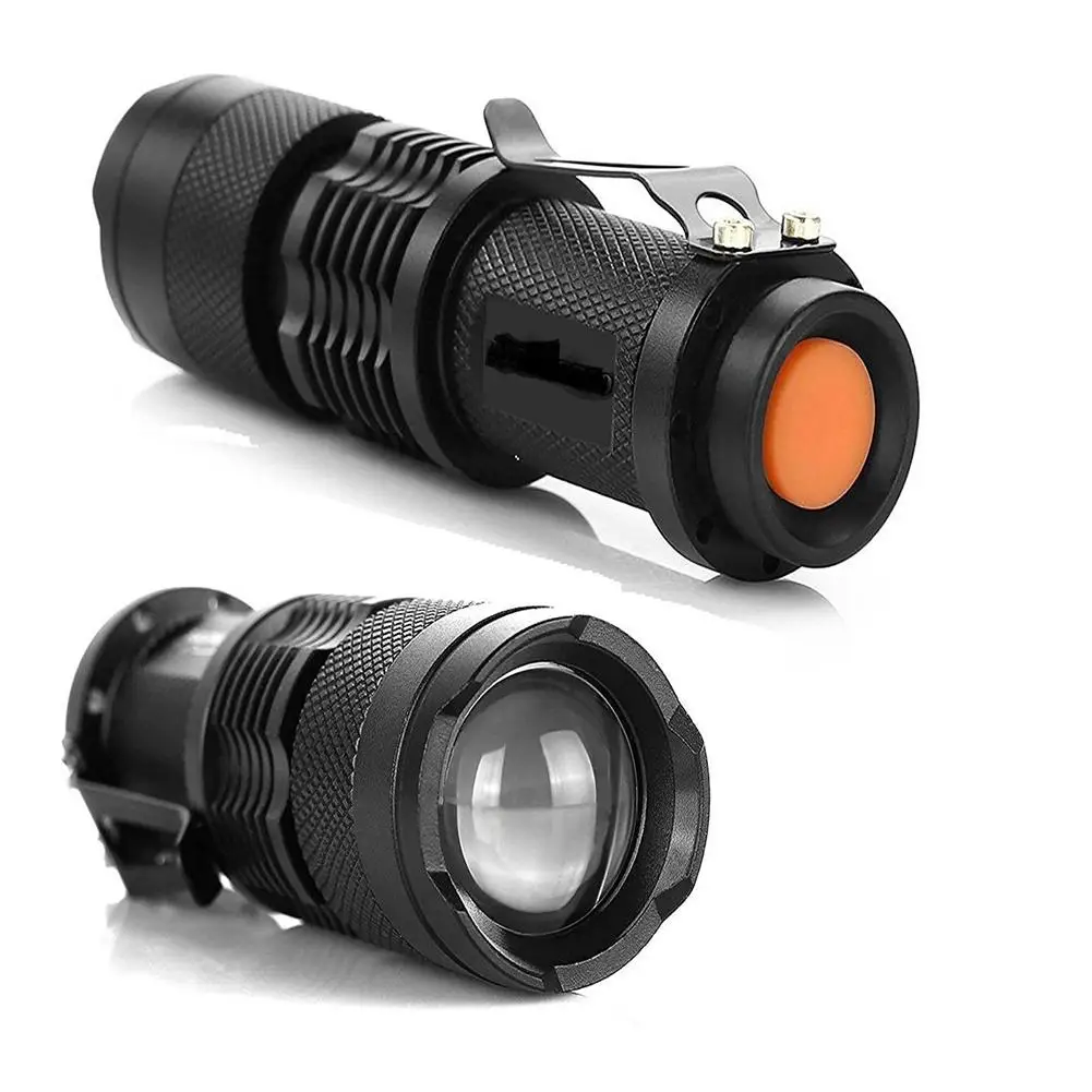 Adjustable Focus Q5 LED 1200 Lumens Bright Mini Flashlight Torch AA Battery 