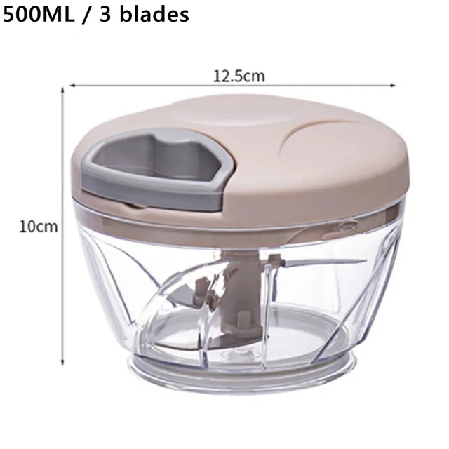 500/900ML Manual Meat Mincer Garlic Chopper Hand Pull Press Crusher Vegetable Grinder Chili Onion Cutter Kitchen Cooking Tools 12