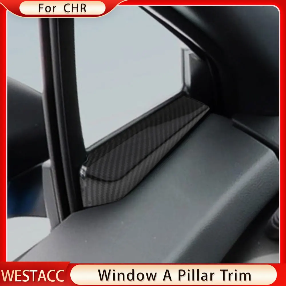 2Pcs Car Interior Door Window A Pillar Trim Sticker Decoration Cover for Toyota  C-HR CHR 2016 2017 2018 2019 2020 Accessories - AliExpress