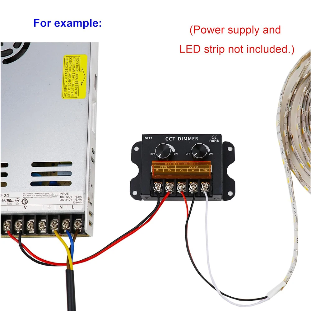 DC5V-24V 30A PWM LED Dual Color Temperature Dimmer Switch for CCT & Single color led Strip,led dimmer switch